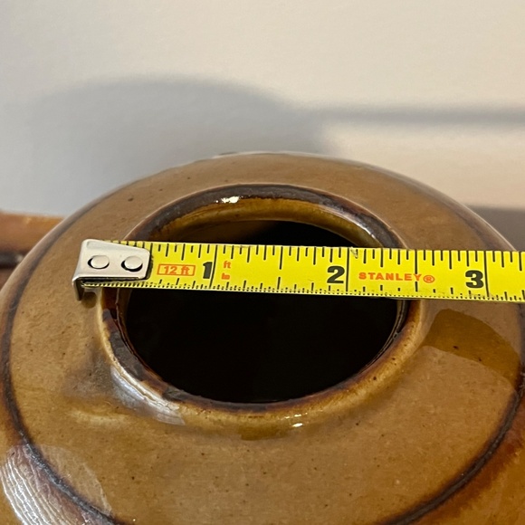 VINTAGE MID CENTURY STUDIO CERAMIC STONEWARE POTTERY VASE SMALL POT - Picture 8 of 10